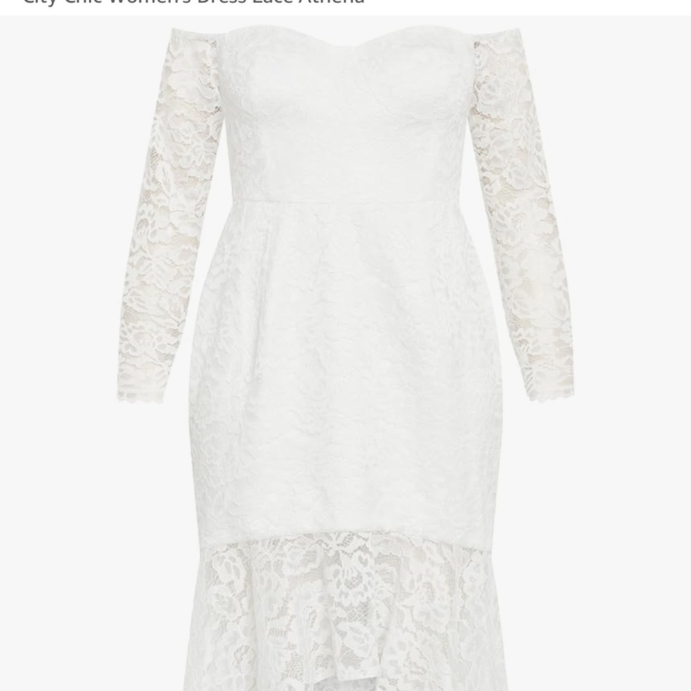City Chic White Sweetheart Sheath Bridal Dress